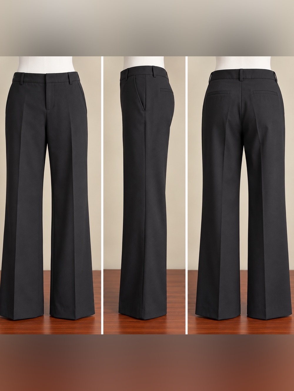 Banana Republic Women’s Logan Curvy Fit Petite 10P Black Dress Pants